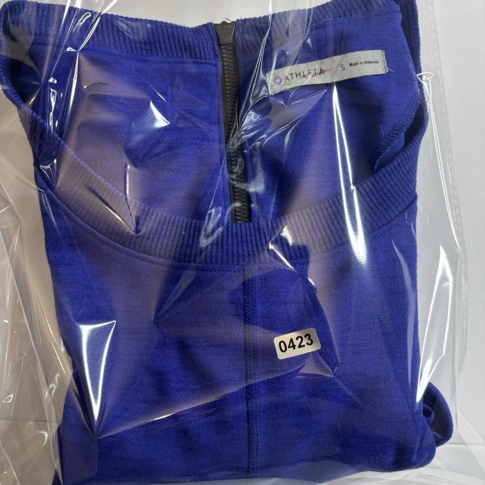 Athleta En Route Fit And Flare Dress Blue/Purple Size Small Women's